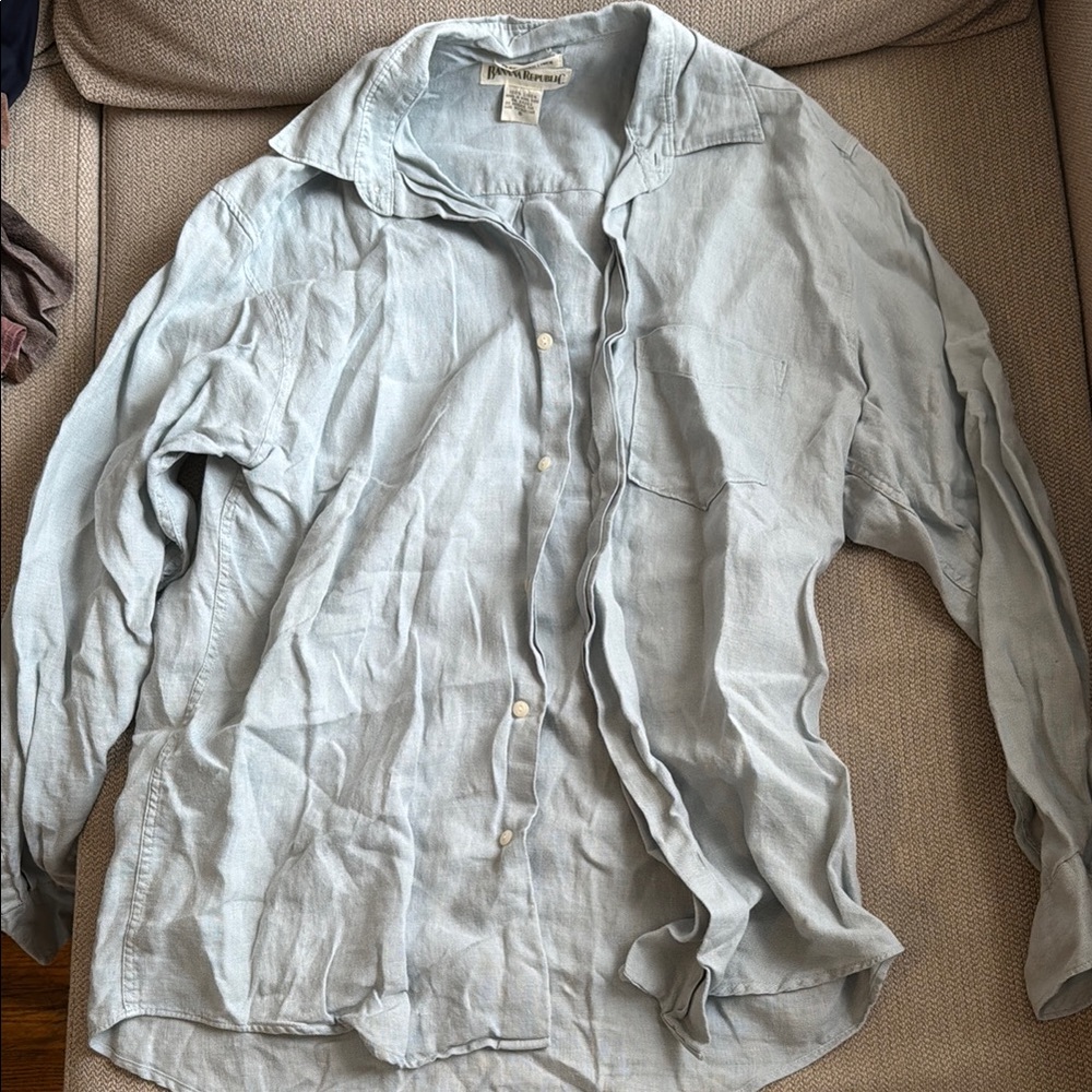 Vintage Banana Republic Linen Button Down